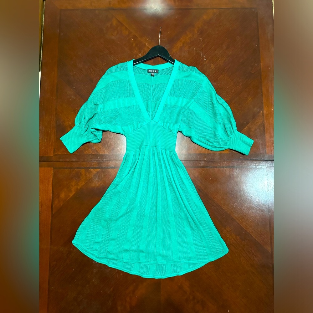 Emerald Green Christmas Knit Sweater Dress